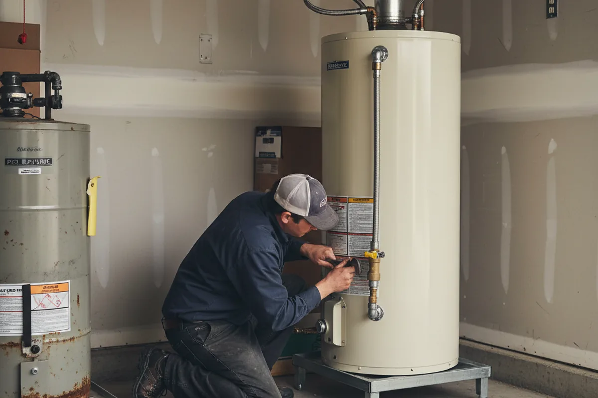 Water heater and shutoff valve replacement in Outlook